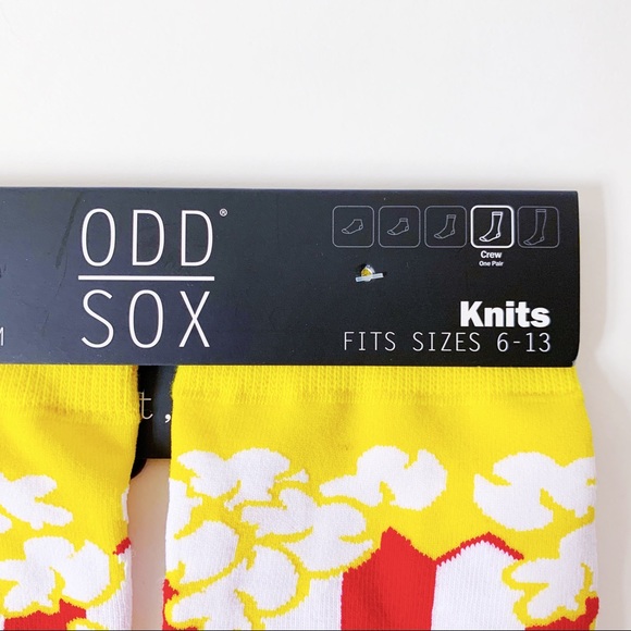 Odd Sox Movie Theater Popcorn Crew Socks Mens Womens Novelty Gift - Picture 2 of 8